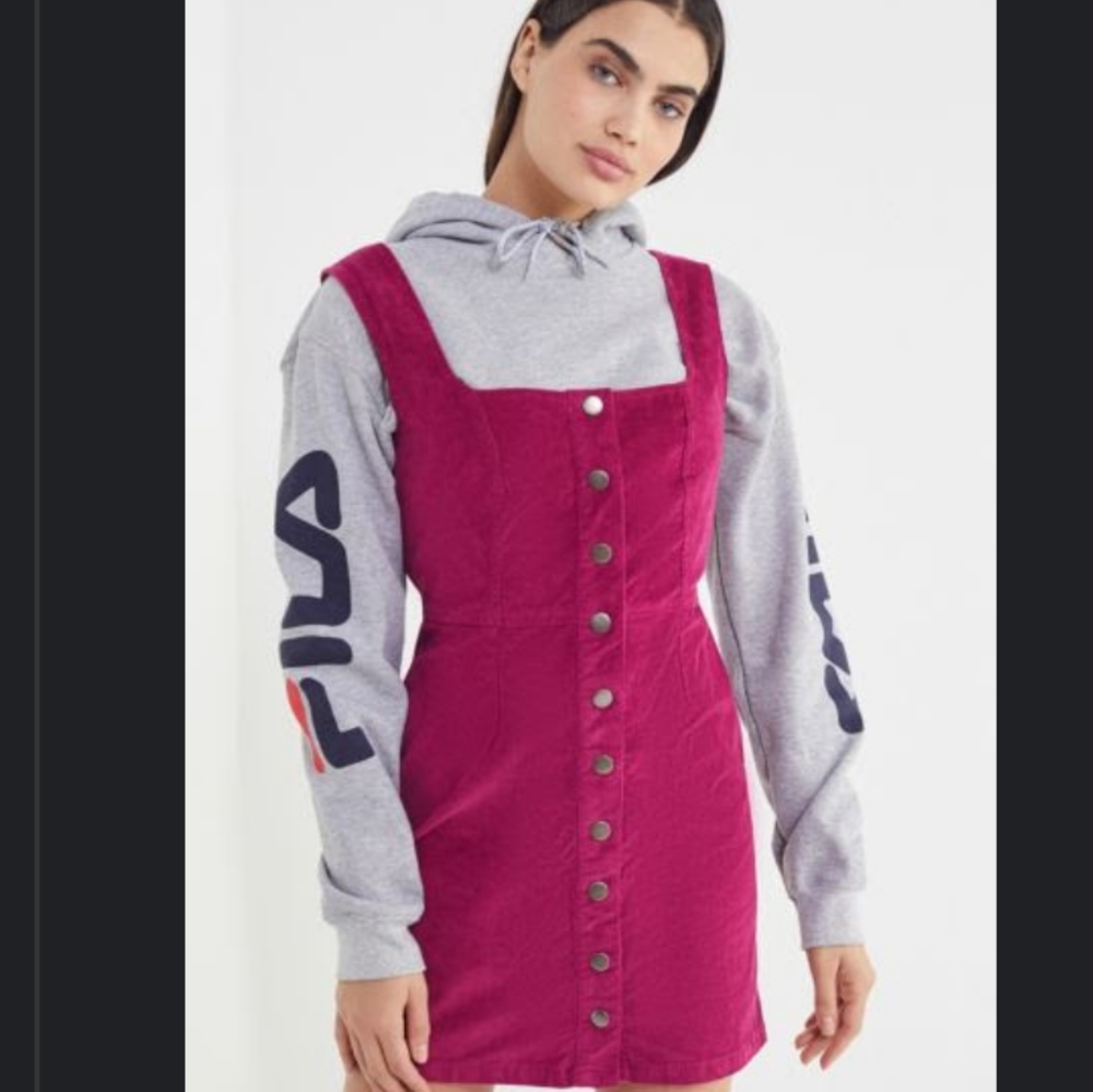 Urban outfitters Button up corduroy denim dress